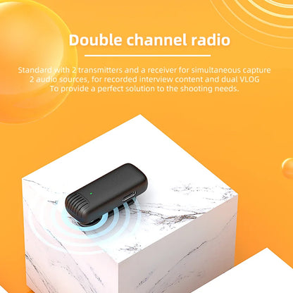 Techsuit Lavalier LW4, USB-C, 2 Stück Set, Schwarz