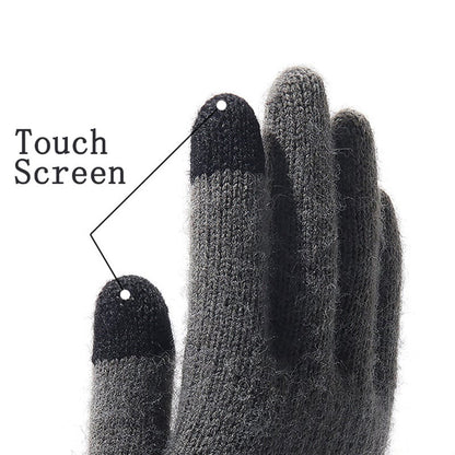 Techsuit Herren Winter-Touchscreen-Handschuhe ST0013, Größe 22cm, Braun