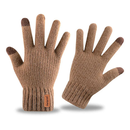 Winter-Touchscreen-Handschuhe Iwarm ST0016, Größe 22cm, Braun