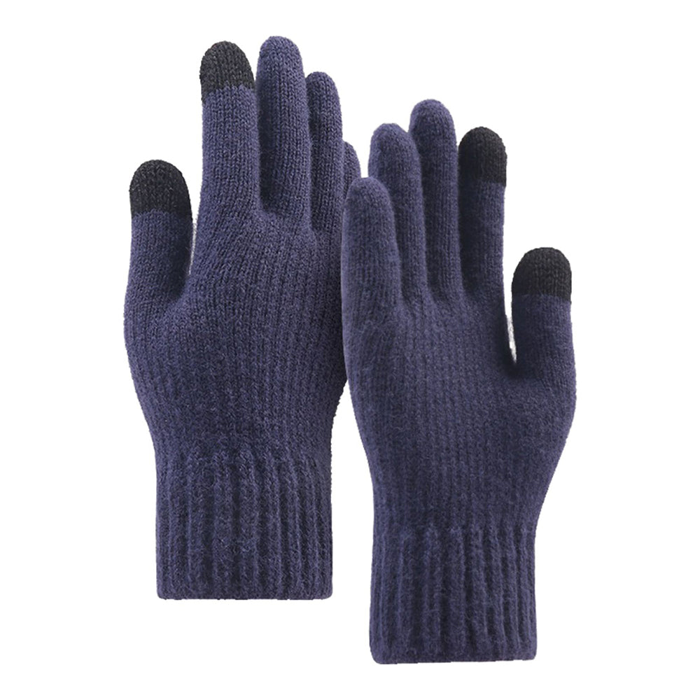 Unisex Winter Touchscreen Gloves Techsuit ST0012, Size 22cm, Navy Blue