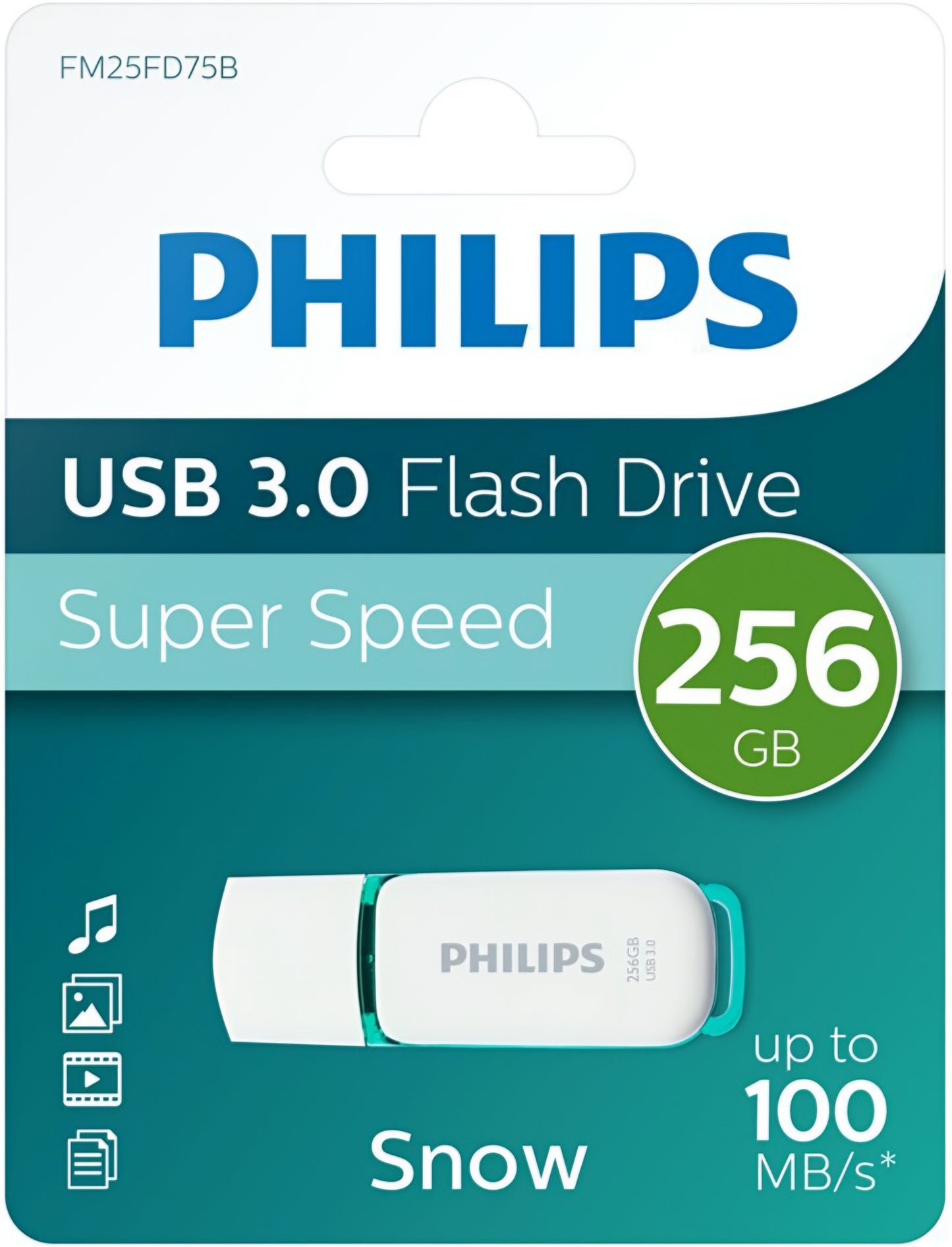 Externe Speicher USB-A 3.0 Philips Snow Edition, 256Gb PHMMD256GBS200U3