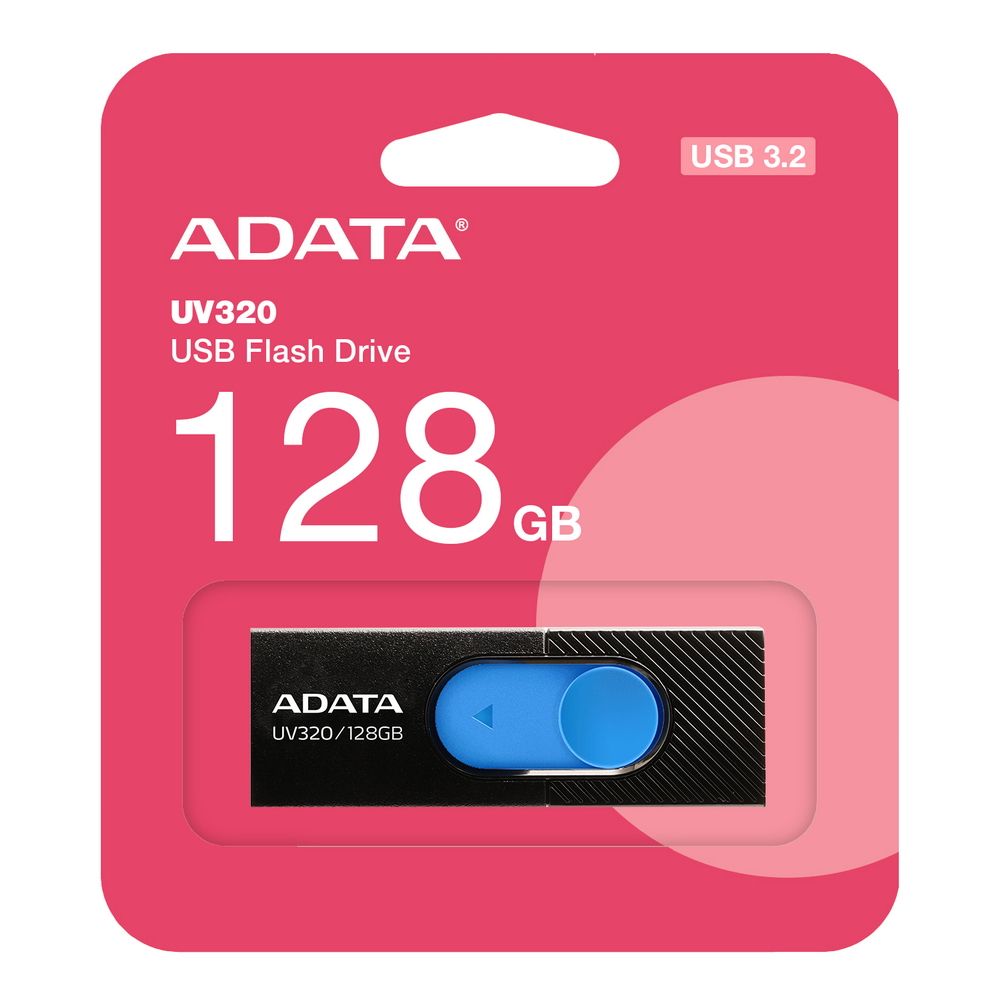 Externer Speicher USB-A 3.2 Adata UV320, 128 GB AUV320-128G-RBKBL