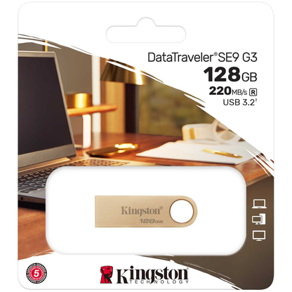 Externer Speicher USB-A 3.2 Kingston DT SE9 G3, 128 GB DTSE9G3/128 GB