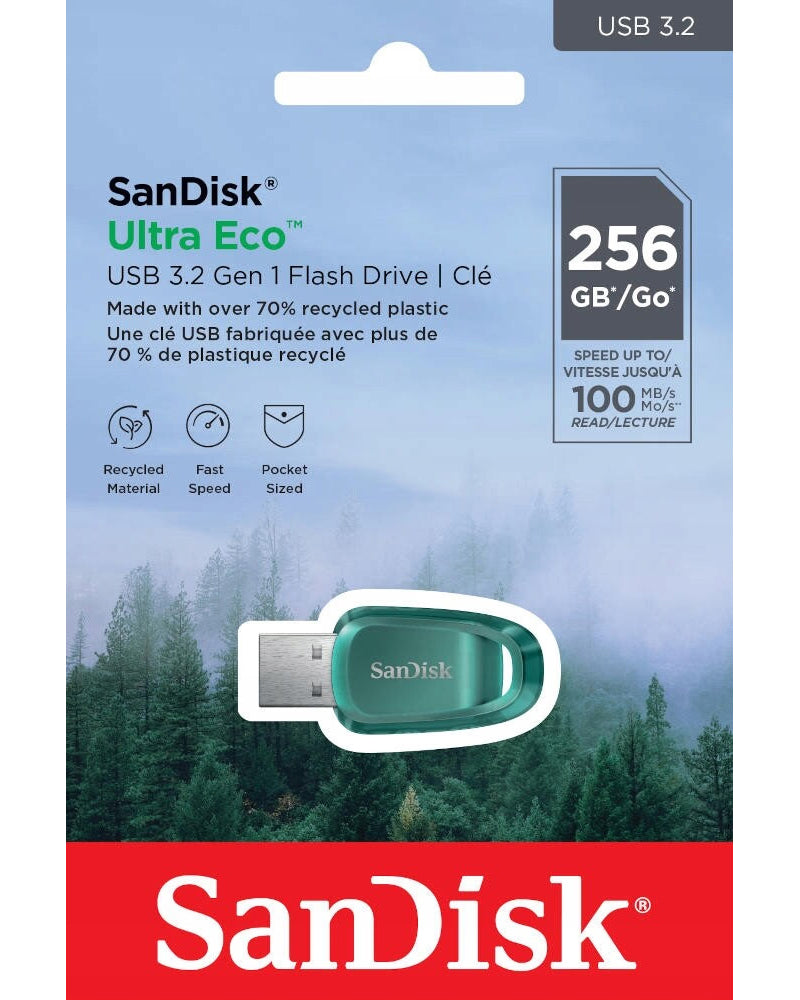 Externer USB-A 3.2 Speicher SanDisk Ultra Eco, 256Gb SDCZ96-256G-G46