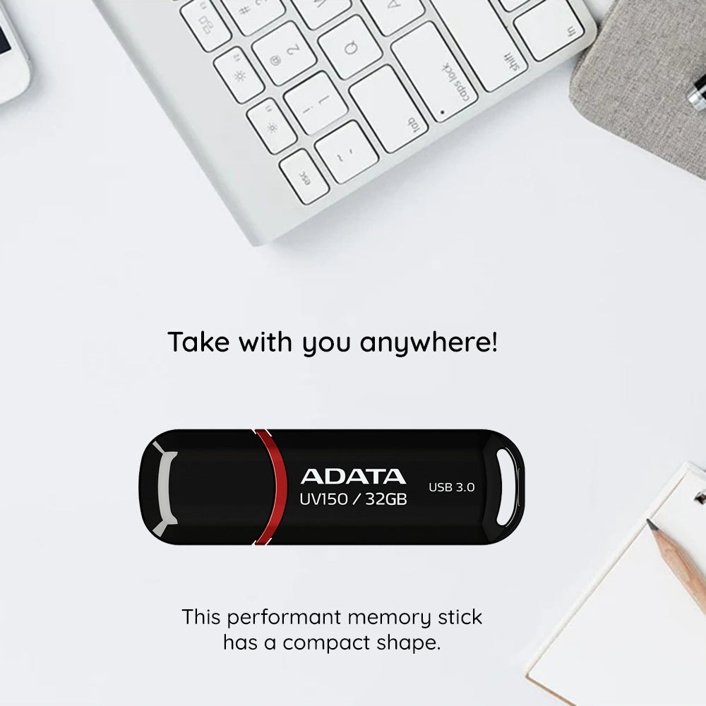 Externer USB-A-3.2-Speicherstick Adata UV150, 128 GB AUV150-128G-RBK