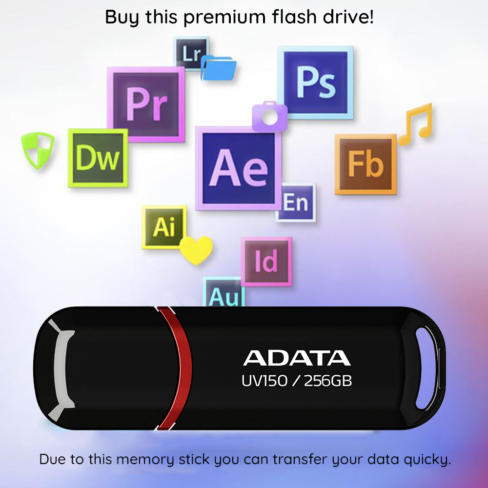 Externer USB-A-3.2-Speicherstick Adata UV150, 128 GB AUV150-128G-RBK