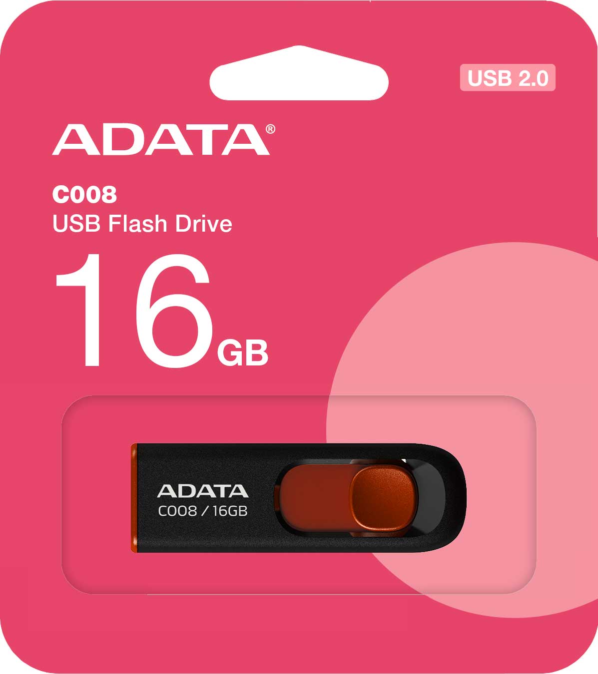 Externer USB-A-Speicher Adata C008, 16 GB AC008-16G-RKD