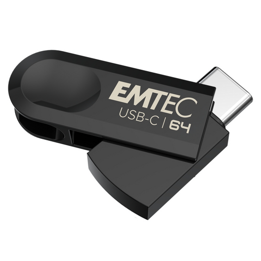 Externer USB-C Speicher Emtec C280 Single, 64Gb ECMMD64GC28