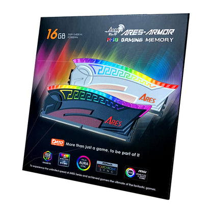 RAM-Speicher Dato Ares Armor, DDR4, RGB, 2 x 8GB, 3600Mhz, CL18, Schwarz AMRGB8GX216G36K