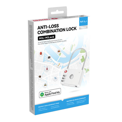 MiLi SmartTag MiLock Luggage für iOS Series, Weiß HD-P16-L
