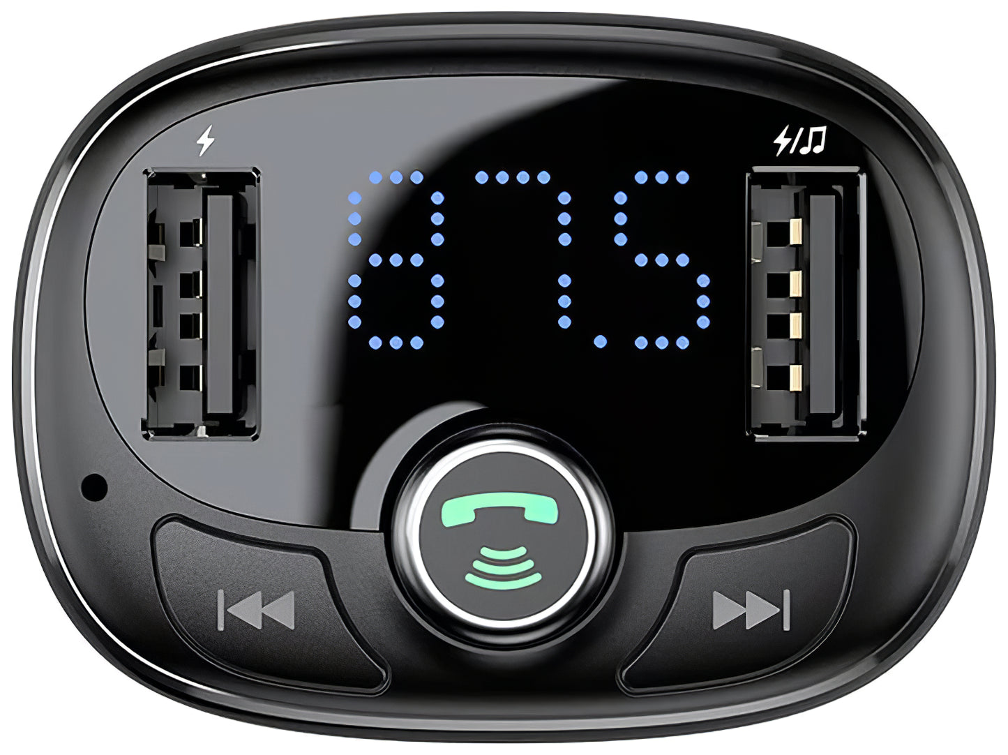 Baseus S-09 Bluetooth FM-Modulator, 2 x USB-A – 1 x microSD