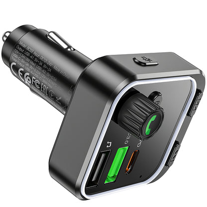 FM-Modulator Bluetooth Borofone BC53 Highway, 2 x USB-A - 1 x USB-C