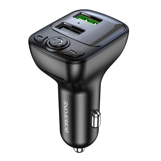 Borofone BC41 Eminency FM-Transmitter Bluetooth | 2x USB-A & microSD | Schwarz