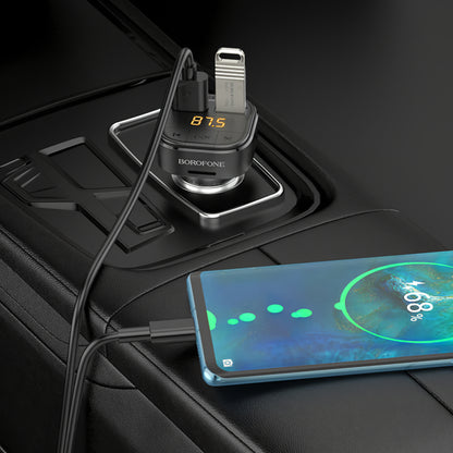 FM Bluetooth Modulator Borofone BC43 Flash, 2 x USB-A - 1 x microSD