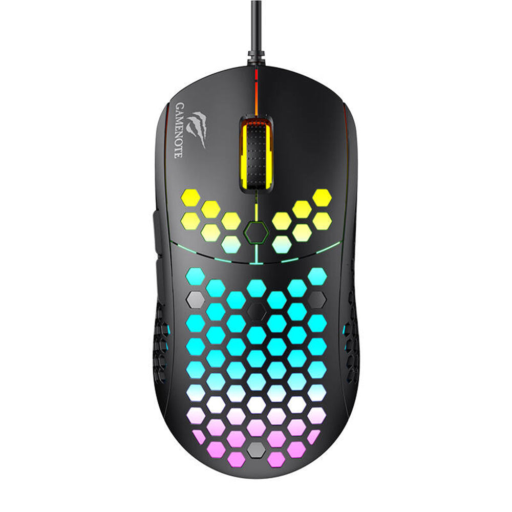 Gaming-Maus HAVIT MS1032, kabelgebunden, USB, RGB, 800DPI - 6400DPI, Schwarz