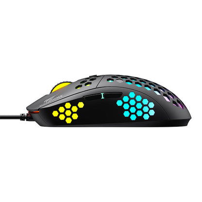 Gaming-Maus HAVIT MS1032, kabelgebunden, USB, RGB, 800DPI - 6400DPI, Schwarz