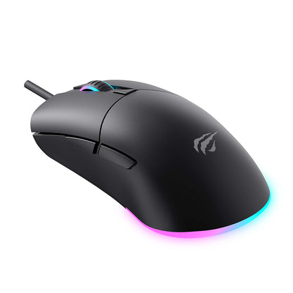 Gaming-Maus HAVIT MS1038 mit Kabel, USB, RGB, 1200DPI - 7200DPI, 1.6m, Schwarz
