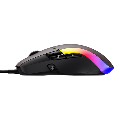 Gaming-Maus Wired USB HAVIT MS959S, RGB, 1200DPI - 8000DPI, 1.6m, Schwarz Ocker