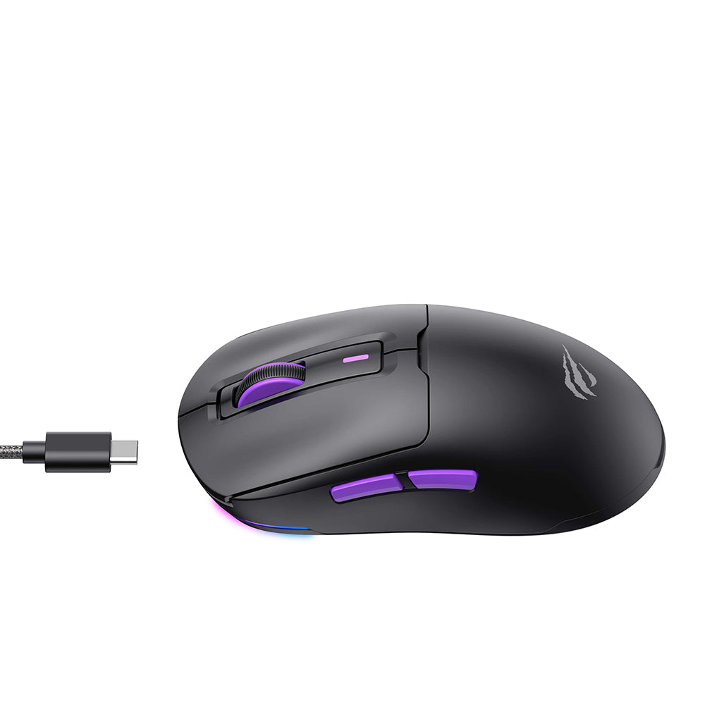 Gaming-Maus Wireless HAVIT MS969WB, RGB, 1000DPI - 16000DPI, Schwarz