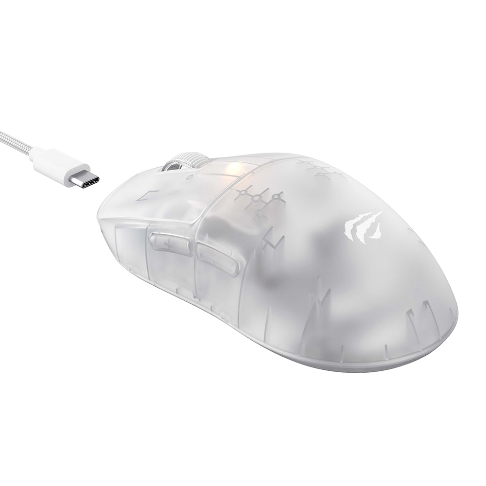 Gaming-Maus Wireless HAVIT MS970WB Pro, 800DPI - 12000mAh, Transparent Weiß