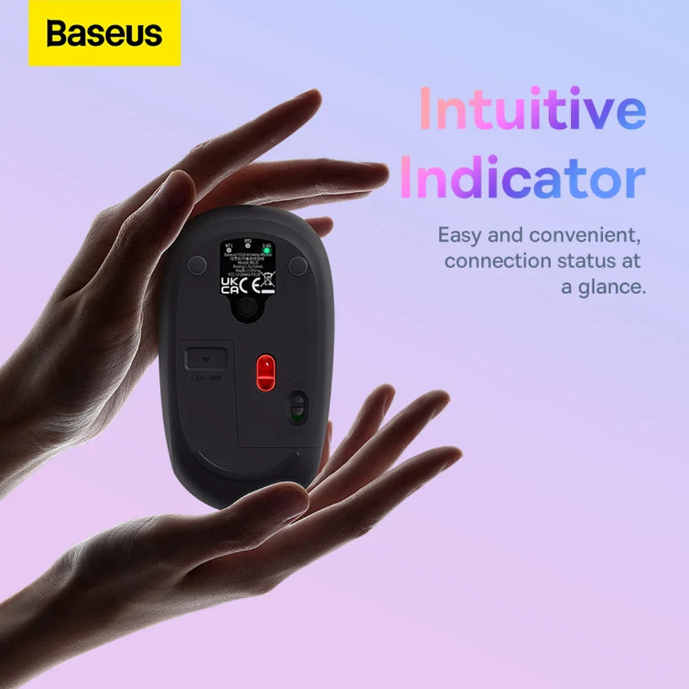 Drahtlose Maus Baseus F01B Tri-Mode, 1600 DPI, BT / Wi-Fi, Pink B01055503413-00