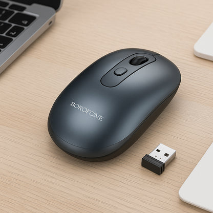 Wireless-Maus Borofone BG13 Winner, 1600DPI, Grau