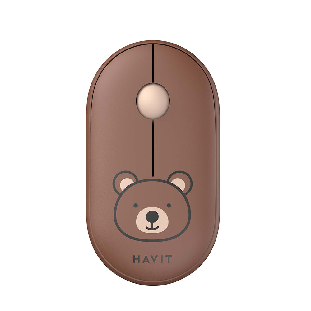 Mouse Wireless HAVIT MS75GT Pro, 1600DPI, Braun