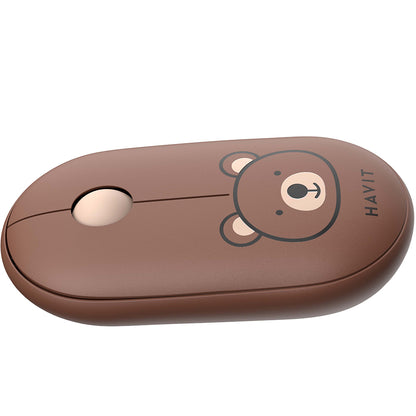 Mouse Wireless HAVIT MS75GT Pro, 1600DPI, Braun