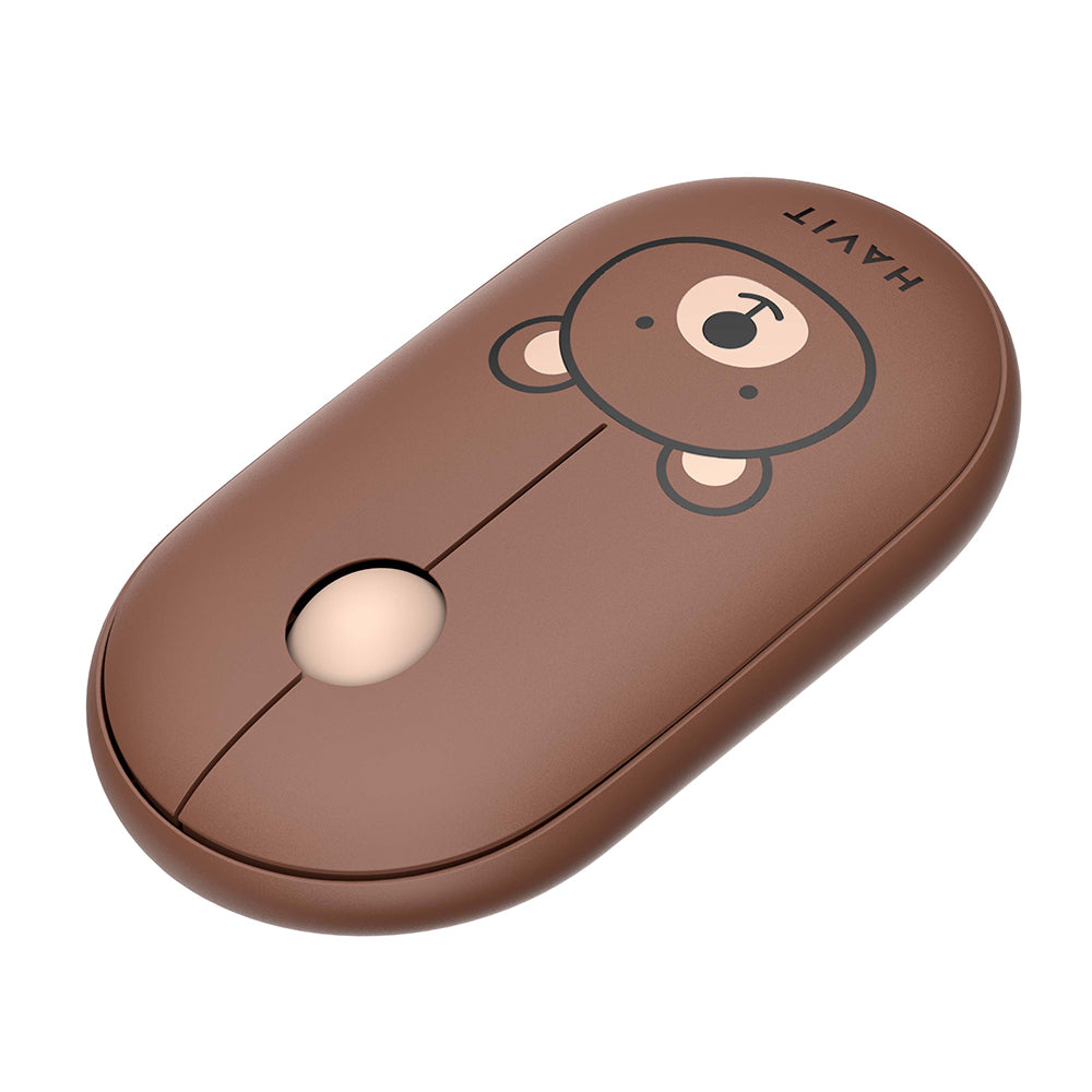 Mouse Wireless HAVIT MS75GT Pro, 1600DPI, Braun