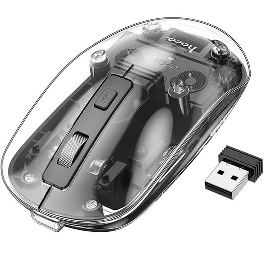 Drahtlose Maus HOCO GM29, 1600DPI, BT / Wi-Fi, Schwarz