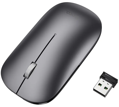 Kabellose Maus HOCO GM43, 1600DPI, BT / Wi-Fi, Grau