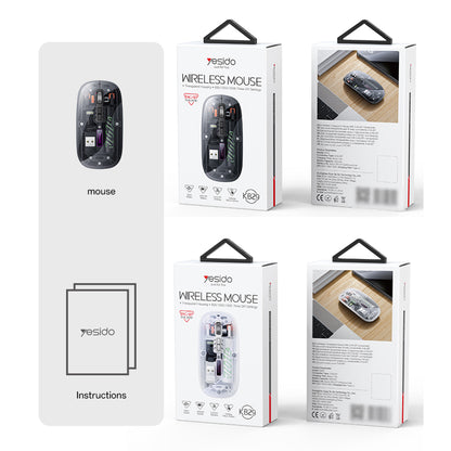 Kabellose Maus Yesido KB29, 800DPI - 1600DPI, BT / Wi-Fi, Schwarz