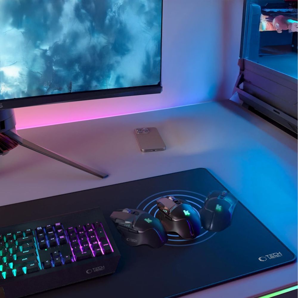 MousePad Tech-Protect A100, 100mm x 500mm, Schwarz