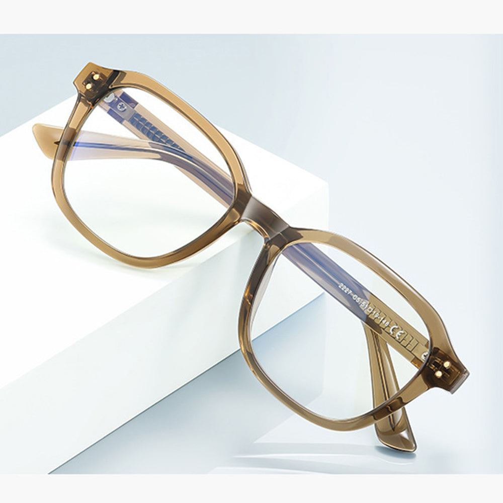 Computerbrille für Männer Techsuit 2227, Anti-Blue Light, Hellbraun