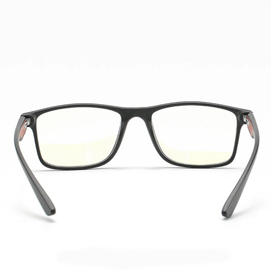 Herren-Computergläser Techsuit F2388, Anti-Blaues Licht, Schwarz Rot