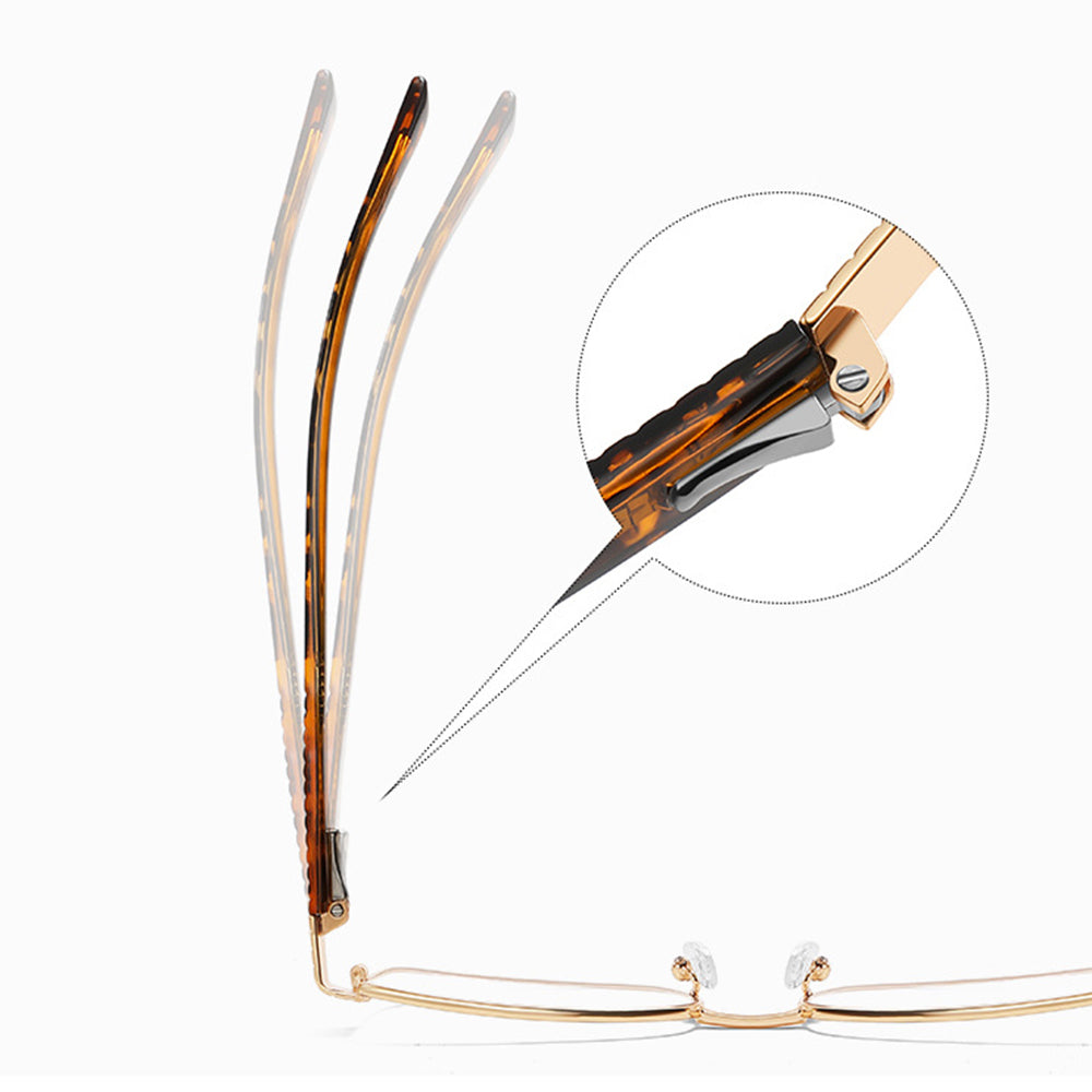 Damen Computerbrille Techsuit 3163, Anti-Blue Light, Schwarz Gold