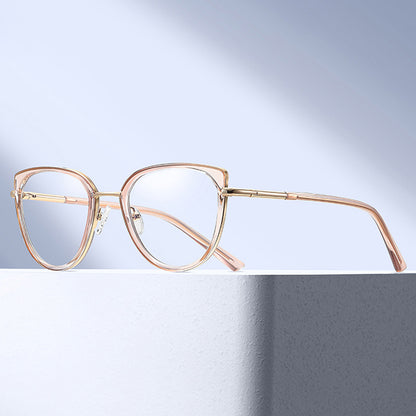 Damen Computerbrille Techsuit 82290, Anti-Blue Light, Schwarz Gold