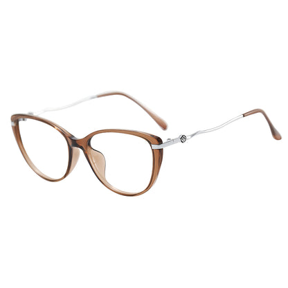 Damen Computerbrille Techsuit 86162, Anti-Blue Light, Silber Braun