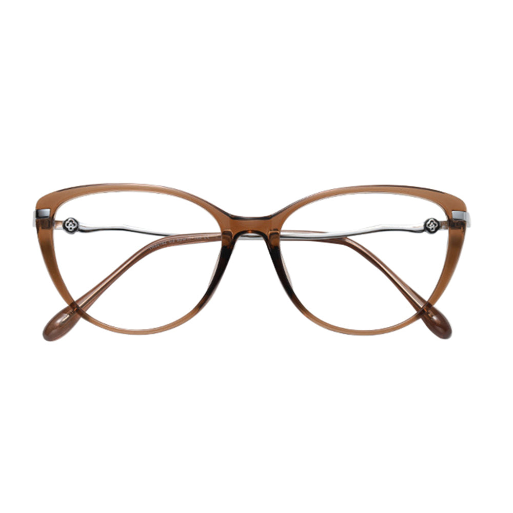 Damen Computerbrille Techsuit 86162, Anti-Blue Light, Silber Braun
