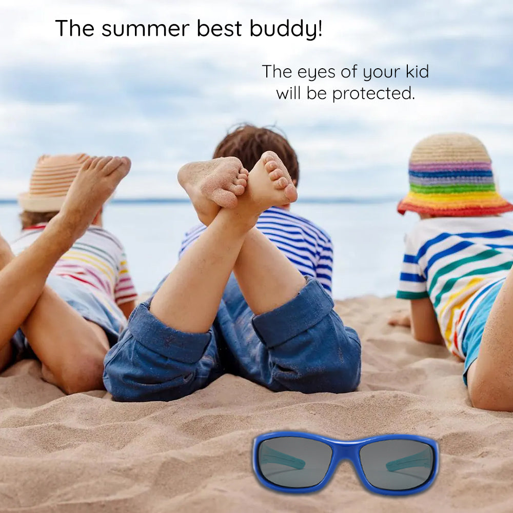 Sport-Sonnenbrille für Kinder Techsuit 800-C30, polarisiert, rot-rosa