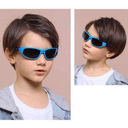 Techsuit 816-C5 Kids' Sport Sunglasses, Polarized, Blue Yellow