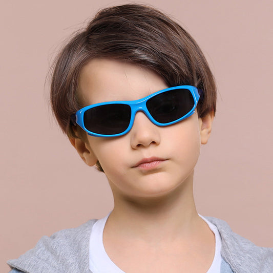 Sport-Sonnenbrille für Kinder Techsuit 816-C8, polarisiert, orange-weiß