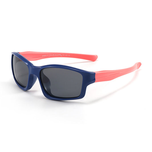 Sport-Sonnenbrille für Kinder Techsuit 8202-C21, polarisiert, Marineblau Rosa