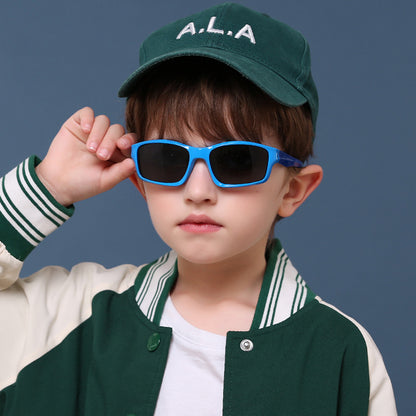 Sport-Sonnenbrille für Kinder Techsuit 8202-C30, polarisiert, rot-rosa