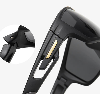 Unisex Fahrradbrille Techsuit 201910, polarisiert, schwarz-gelb