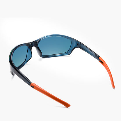 Unisex Fahrradbrille Techsuit 24101, polarisiert, schwarz-lila