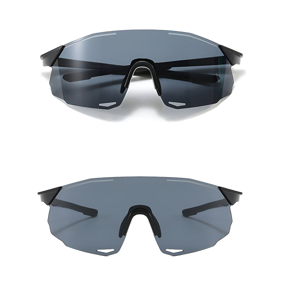 Unisex Fahrradbrille Techsuit 8853, Schwarz Silber