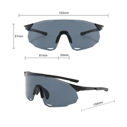 Unisex Fahrradbrille Techsuit 8853, Schwarz Silber
