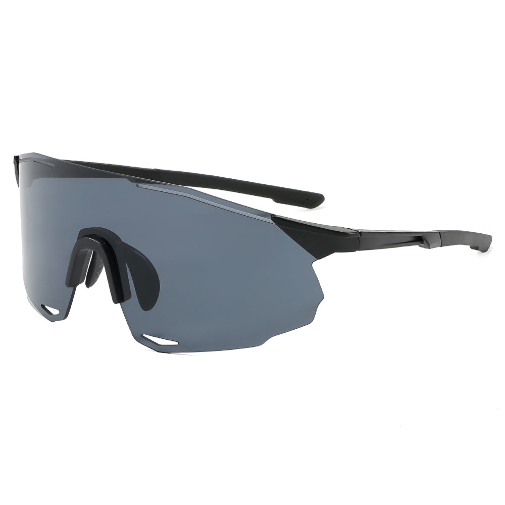 Unisex Techsuit 8853 Fahrradbrille, Schwarz Grau