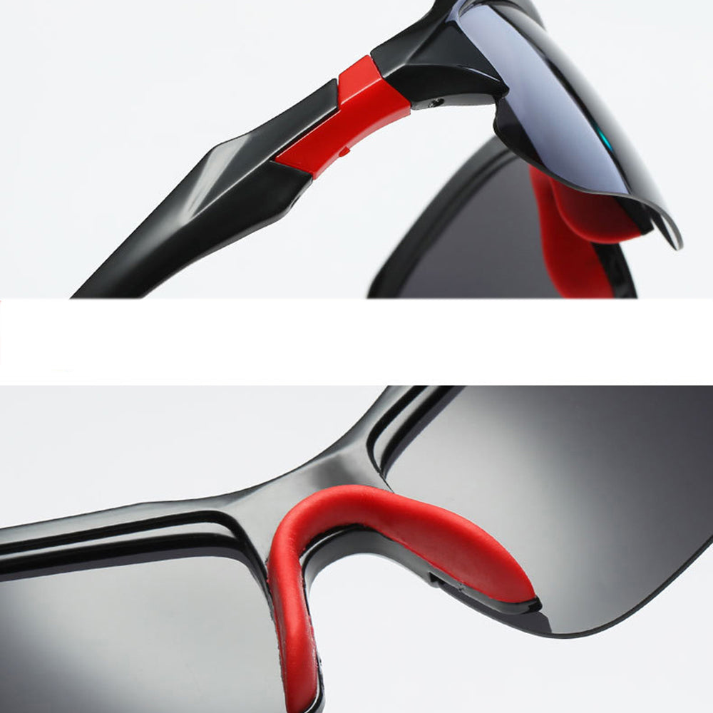 Unisex Fahrradbrille Techsuit 9301, UV-Schutz, Schwarz